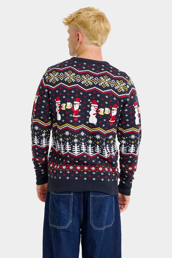 Pull de Noël pour Couple Toast Père Noël Homme