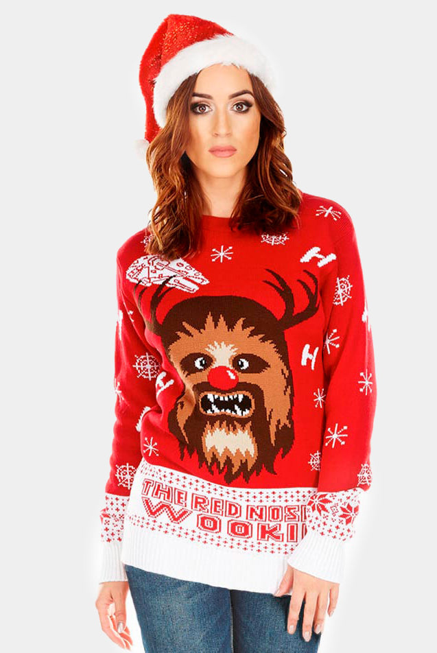 Pull de Noël pour Couple Wookiee femme