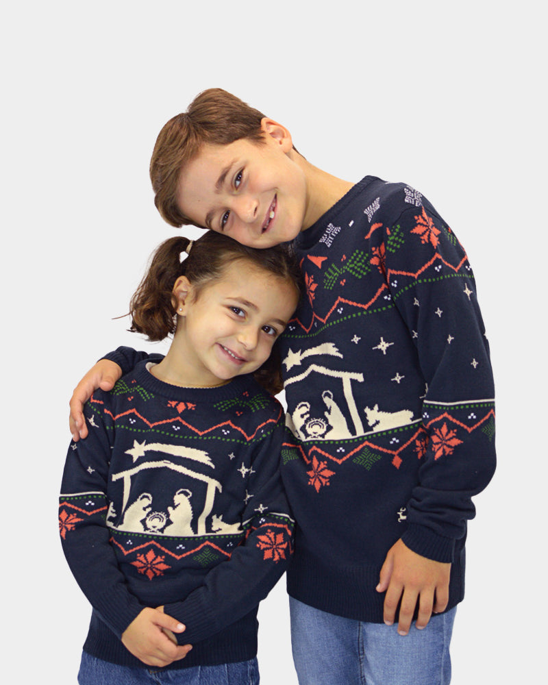 Pull de Noël pour Enfants Nativity