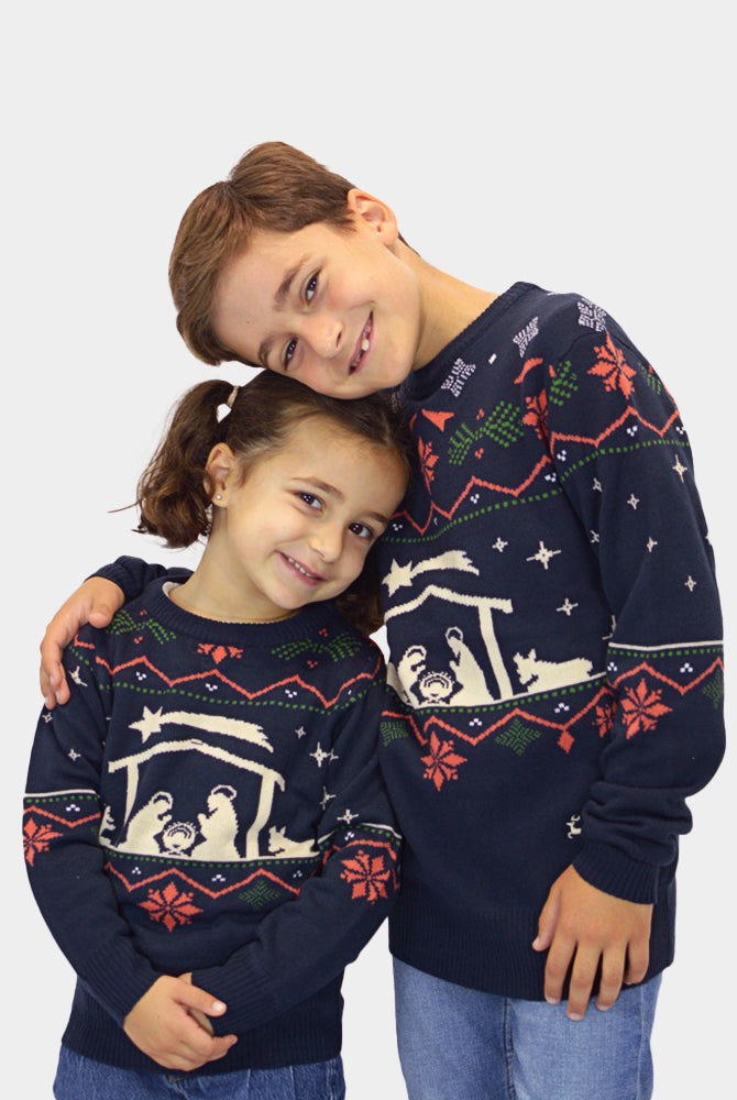 Pull de Noël pour Enfants Nativity