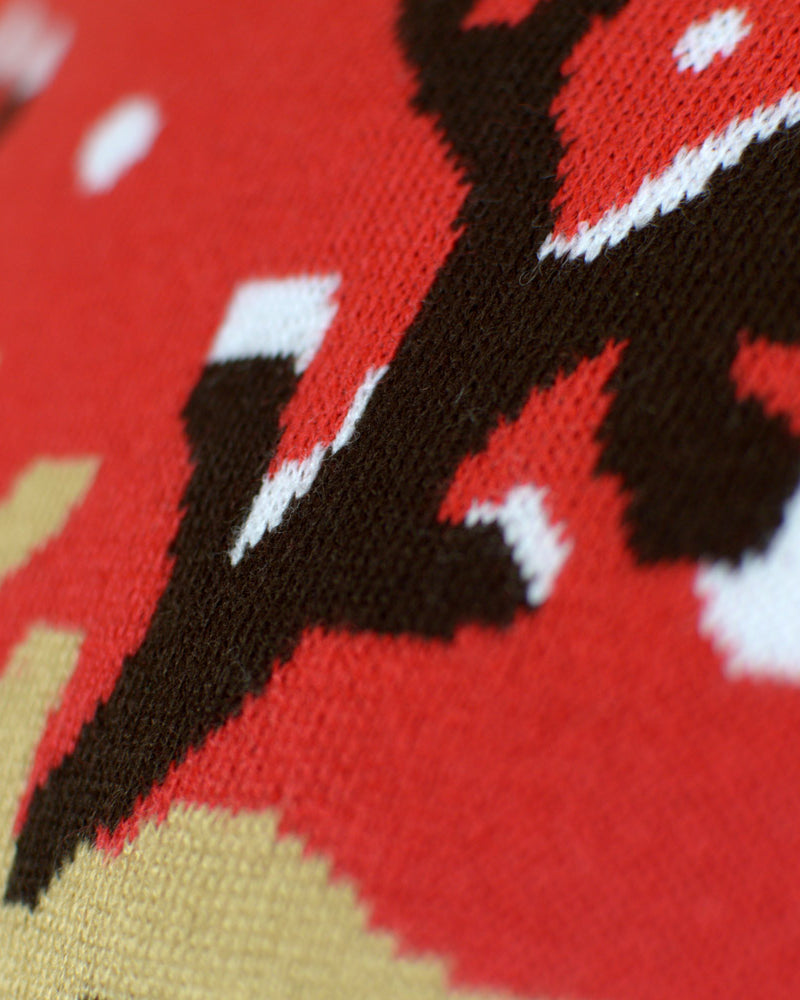 Pull de Noël pour Enfants Renne Rouge Écharpe Coton Bio