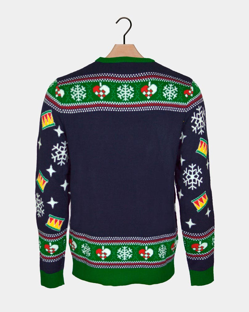 Pull de Noël pour Famille Lumineux LED Bleu