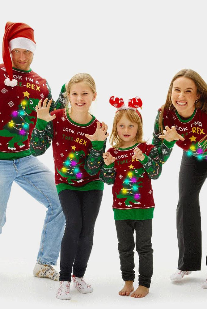 Pull de Noël pour Famille Lumineux LED Christmas Tree-Rex
