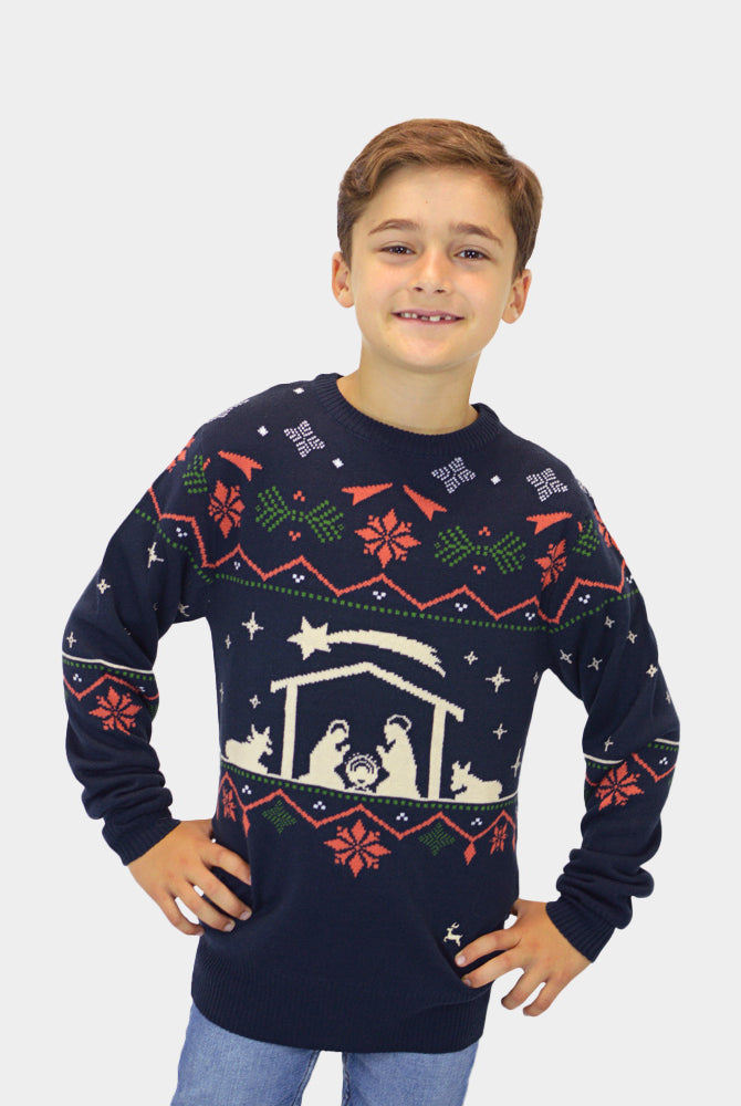 Pull de Noël pour Famille Nativity Enfant