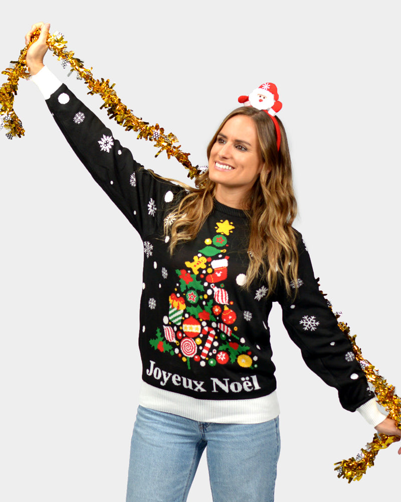 Pull de Noël femme Famille Noire Joyeux Noël