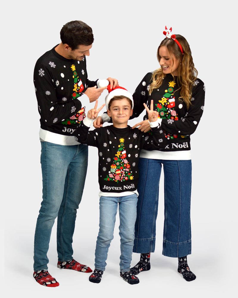 Pull de Noël pour Famille Noire Joyeux Noël