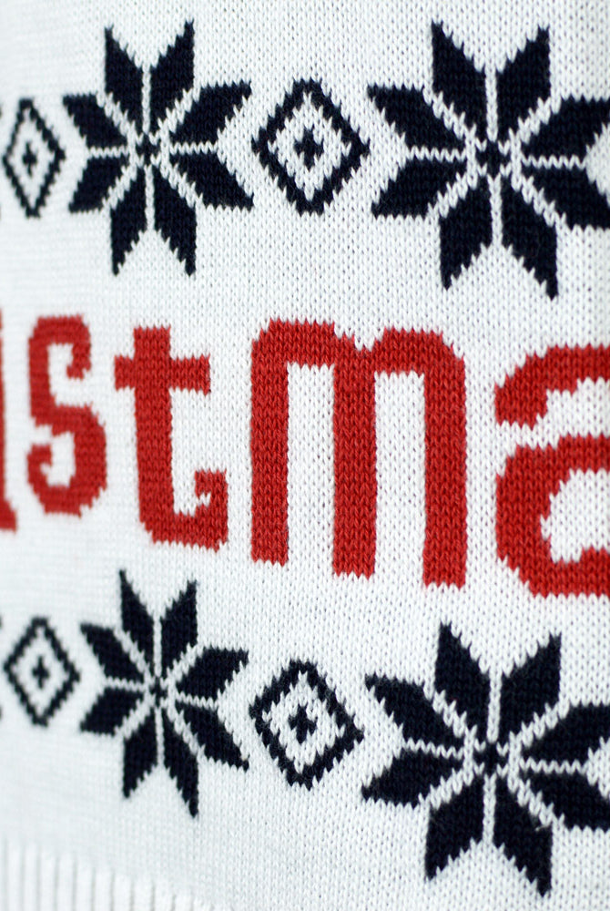 Pull de Noël pour Famille Père Noël et Rudolph le Renne Bleu Coton Bio