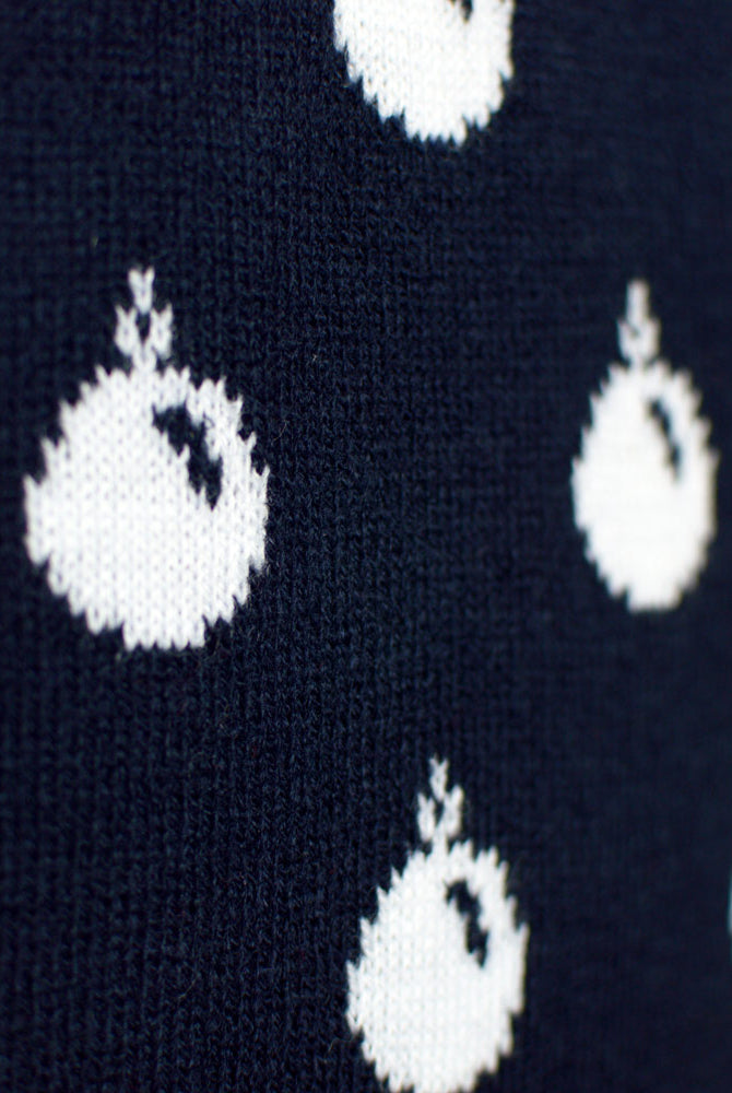Pull de Noël pour Famille avec Rennes et Neige Bleu