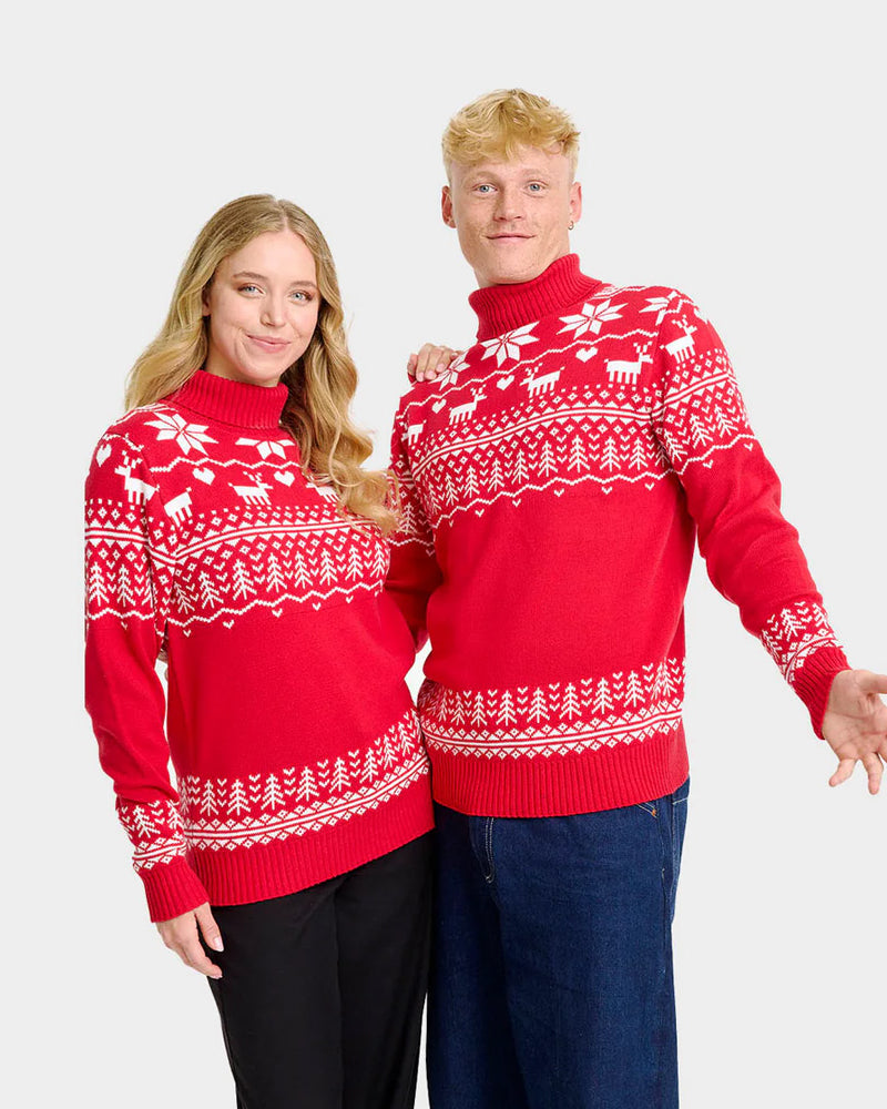 Pull de Noël pour Femme à Col Roulé Greenlandish en Coton Bio Homme