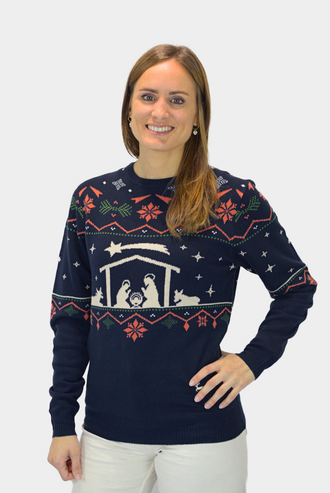 Pull de Noël pour Femme Nativity