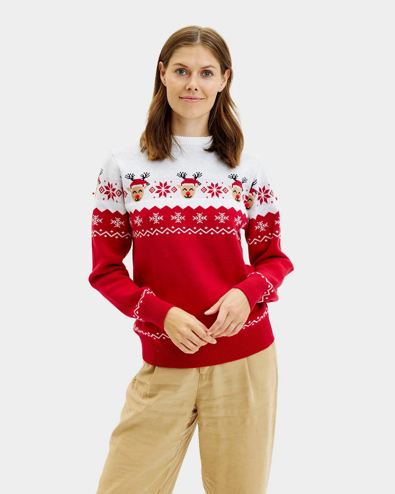 Pull de Noël pour Femme Renne Adorable