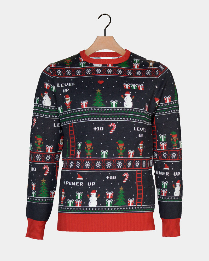 Pull de Noël pour Femme Rétro Jeux Vidéo