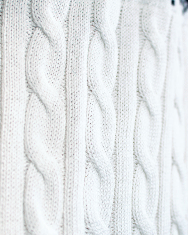 detail Pull de Noël pour Homme Blanc Chic Alaska