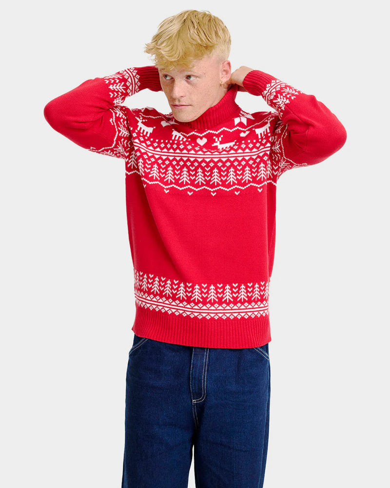 Pull de Noël pour Homme à Col Roulé Greenlandish Coton Bio