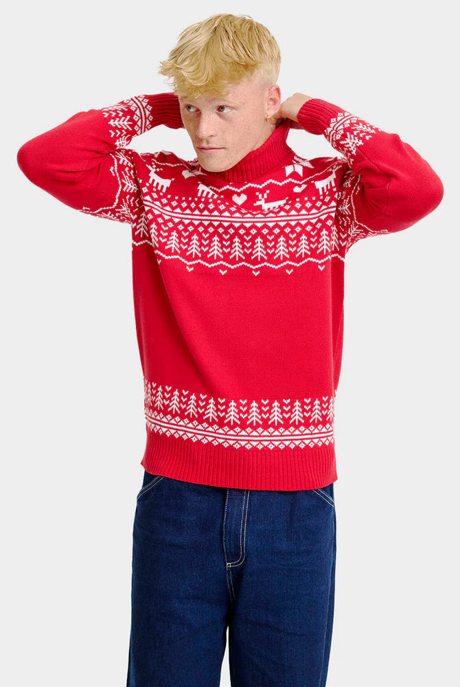 Pull de Noël pour Homme à Col Roulé Greenlandish Coton Bio