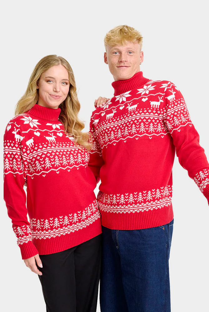 Pull de Noël pour Homme à Col Roulé Greenlandish en Coton Bio Femme