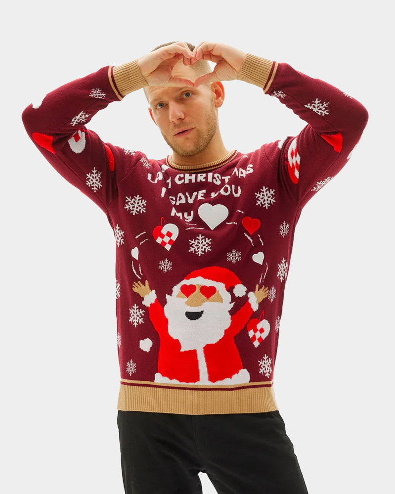 Pull de Noël pour Couple Last Christmas I gave you my Heart homme
