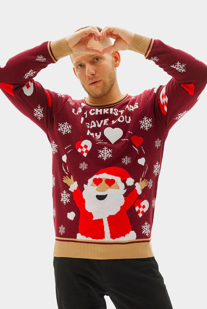 Pull de Noël pour Couple Last Christmas I gave you my Heart homme