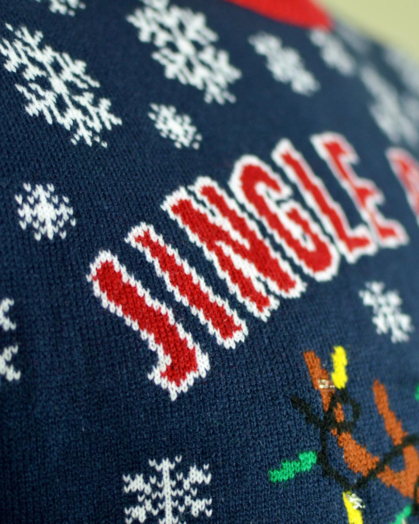 Pull de Noël pour Homme Lumineux LED Jingle Bells detail