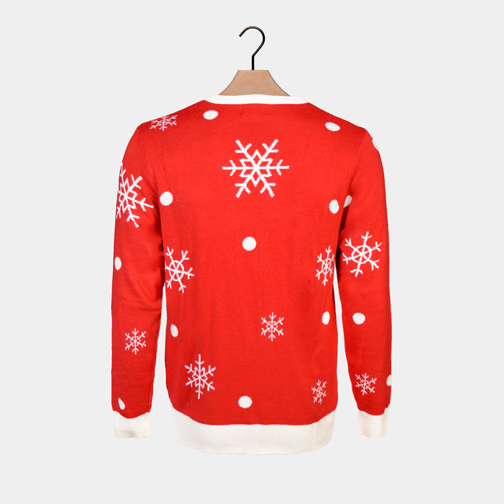 Pull de Noël pour Homme Lumineux LED Renne Brillant