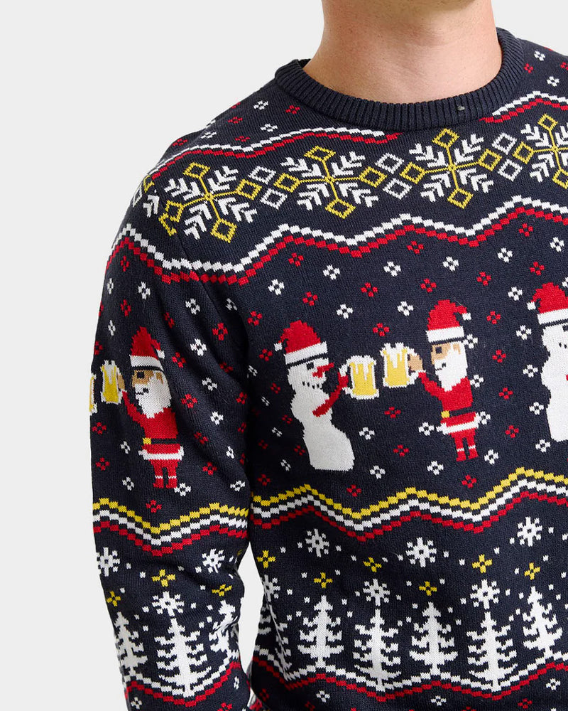 Pull de Noël Toast Père Noël pour Homme