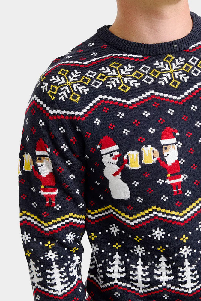 Pull de Noël Toast Père Noël pour Homme