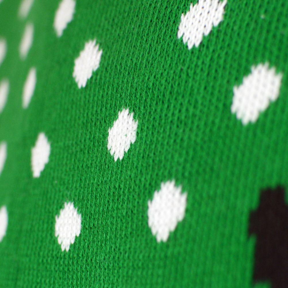 Pull de Noël pour Homme Renne avec Bonnet de Noël 3D Vert