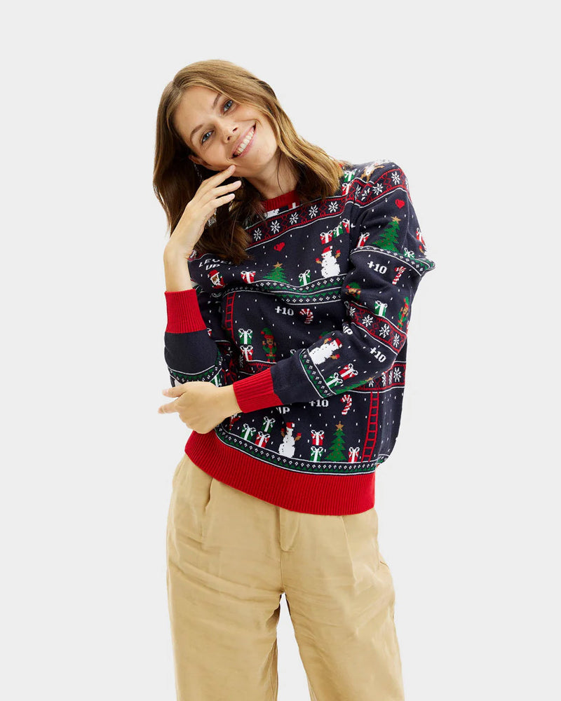 Pull de Noël Femme Jeux Vidéo Rétro