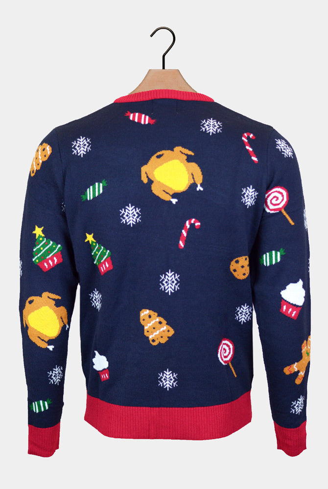 Christmas Food Pull de Noël pour Couple Lumineux LED