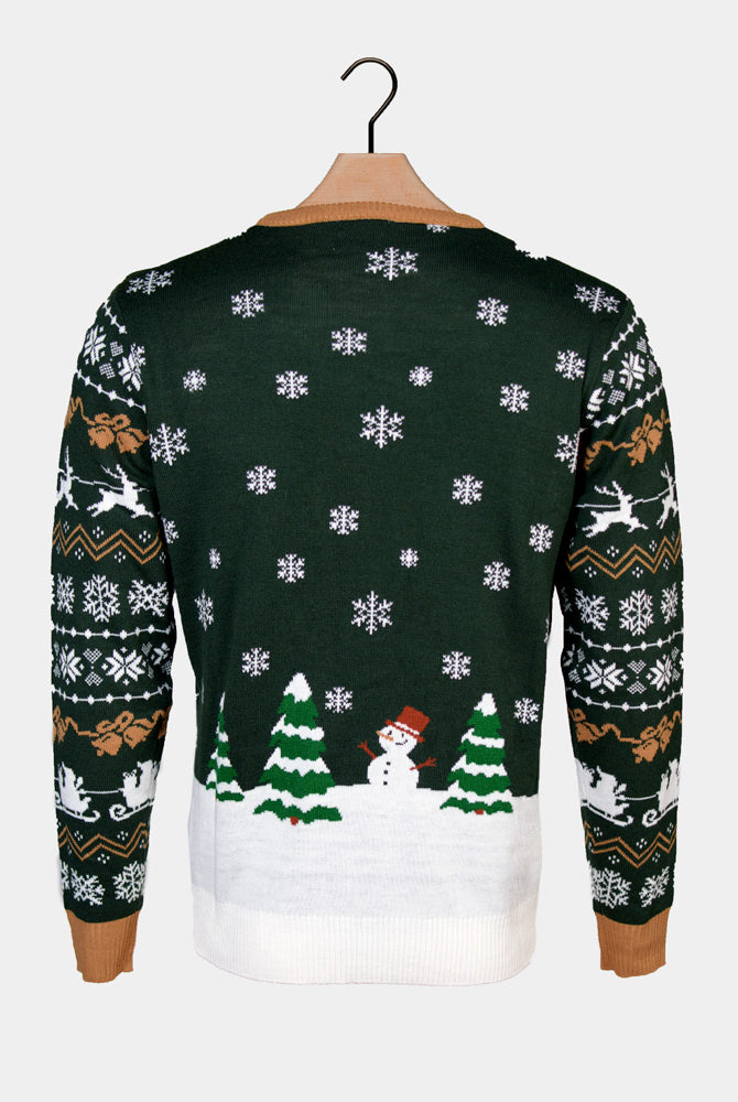 Pull de Noël Lumineux LED pour Femme Santa is Coming to Town