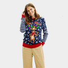 Pull de Noël pour Famille Lumineux LED Jingle Bells femme