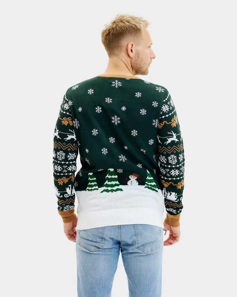 Pull de Noël  Homme Lumineux LED Santa is Coming to Town