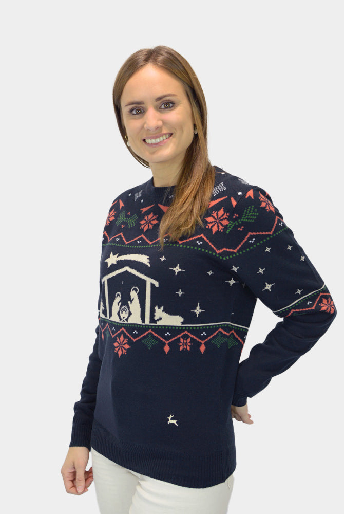 Pull de Noël Femme Nativity