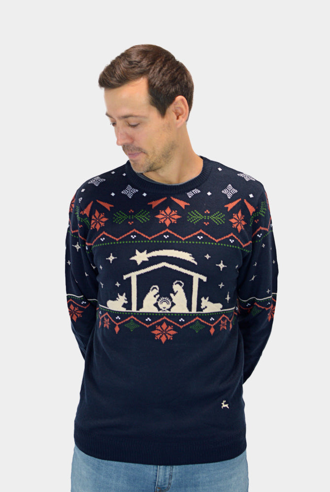 Pull de Noël Homme Nativity
