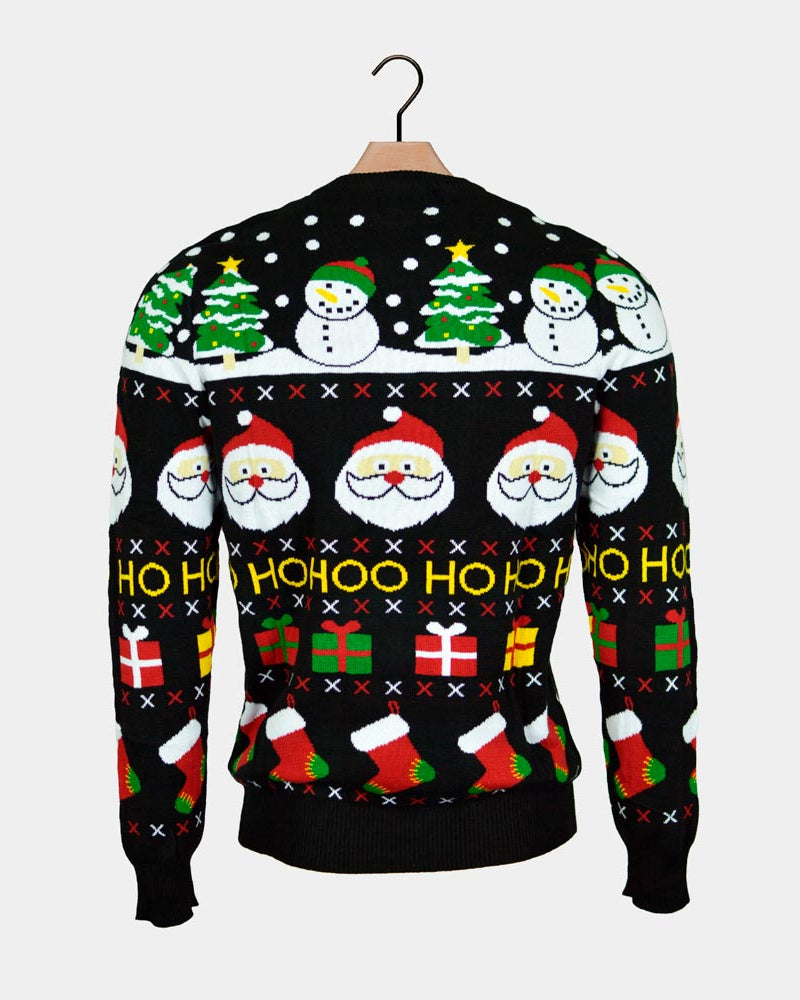 Bonhommes de Neige Coton Bio Pull de Noël Couple Père Noël, Cadeaux