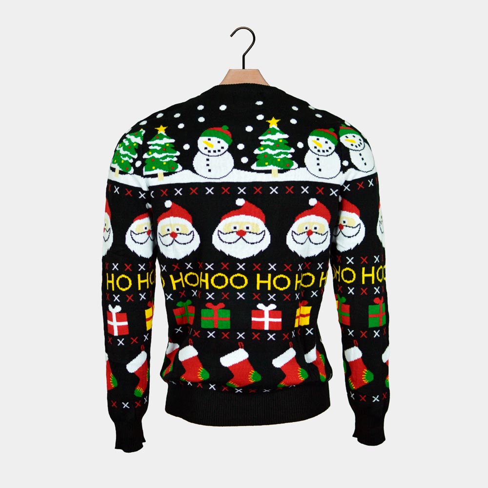Bonhommes de Neige Coton Bio Pull de Noël Couple Père Noël, Cadeaux