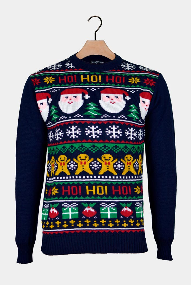 Pull de Noël Couple Père Noël Ho Ho Ho!