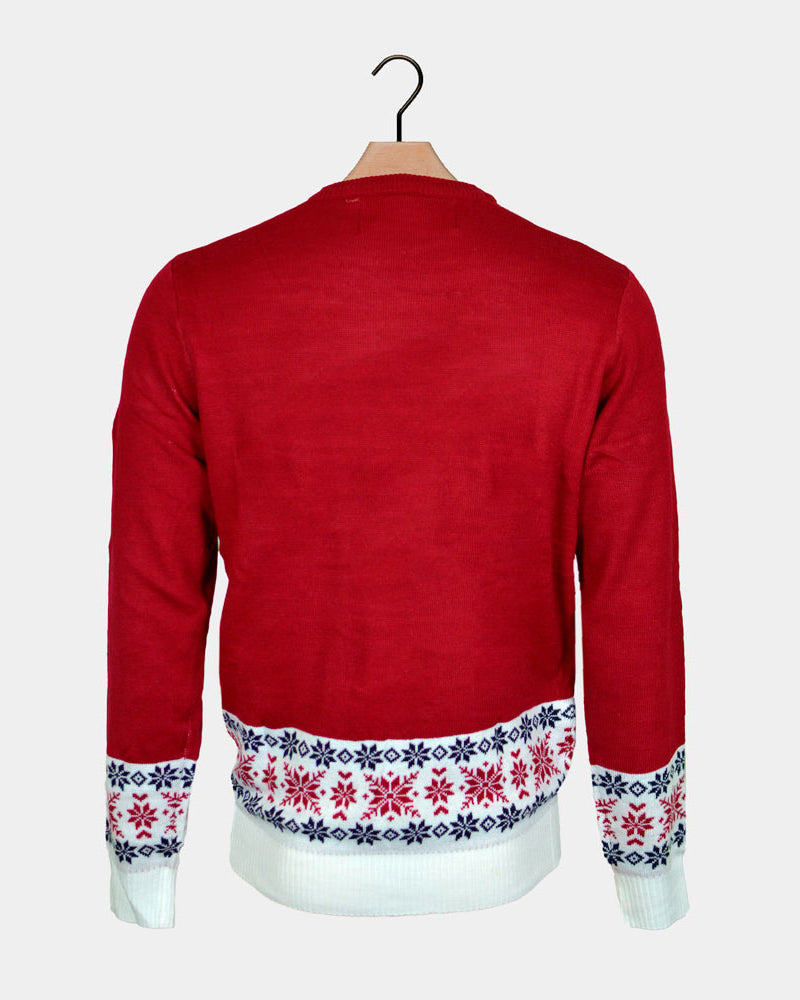 Pull de Noël Homme Pere Noël et Renne Souriants