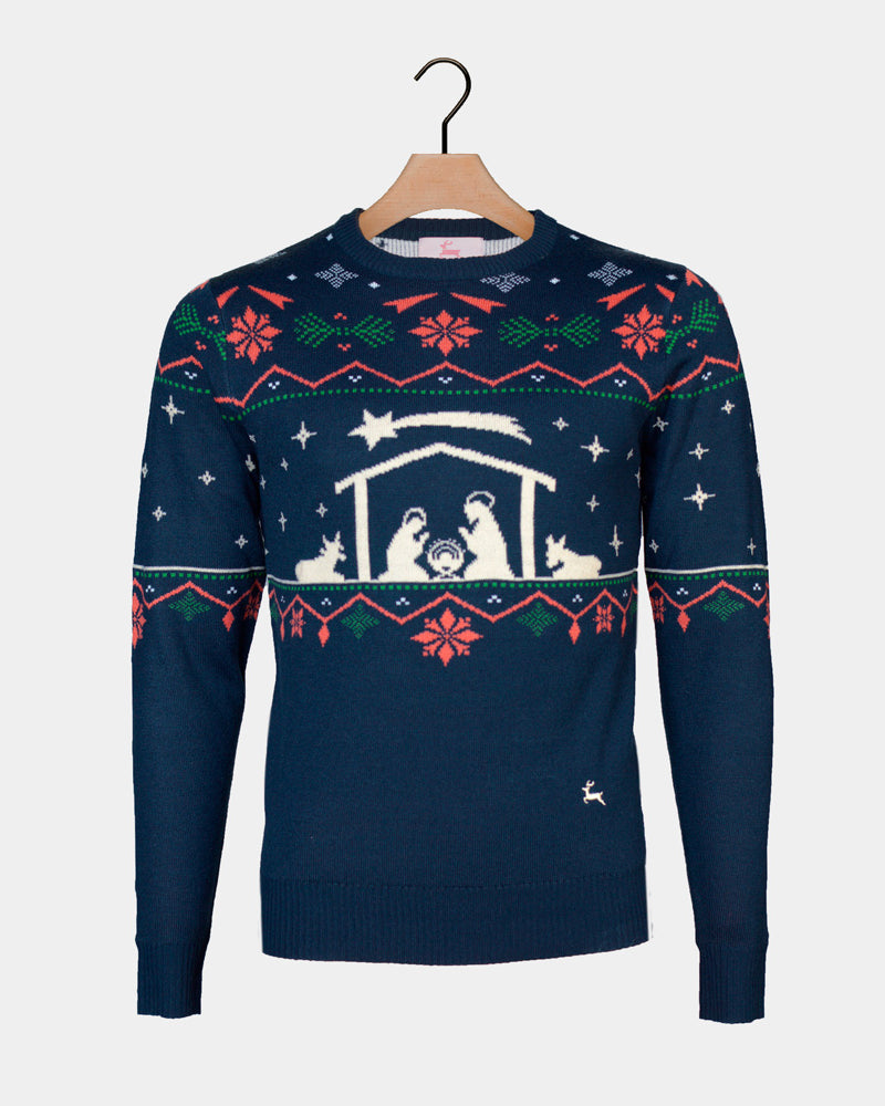 Pull de Noël Homme Nativity