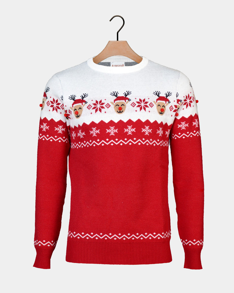 Pull de Noël Famille Renne Adorable