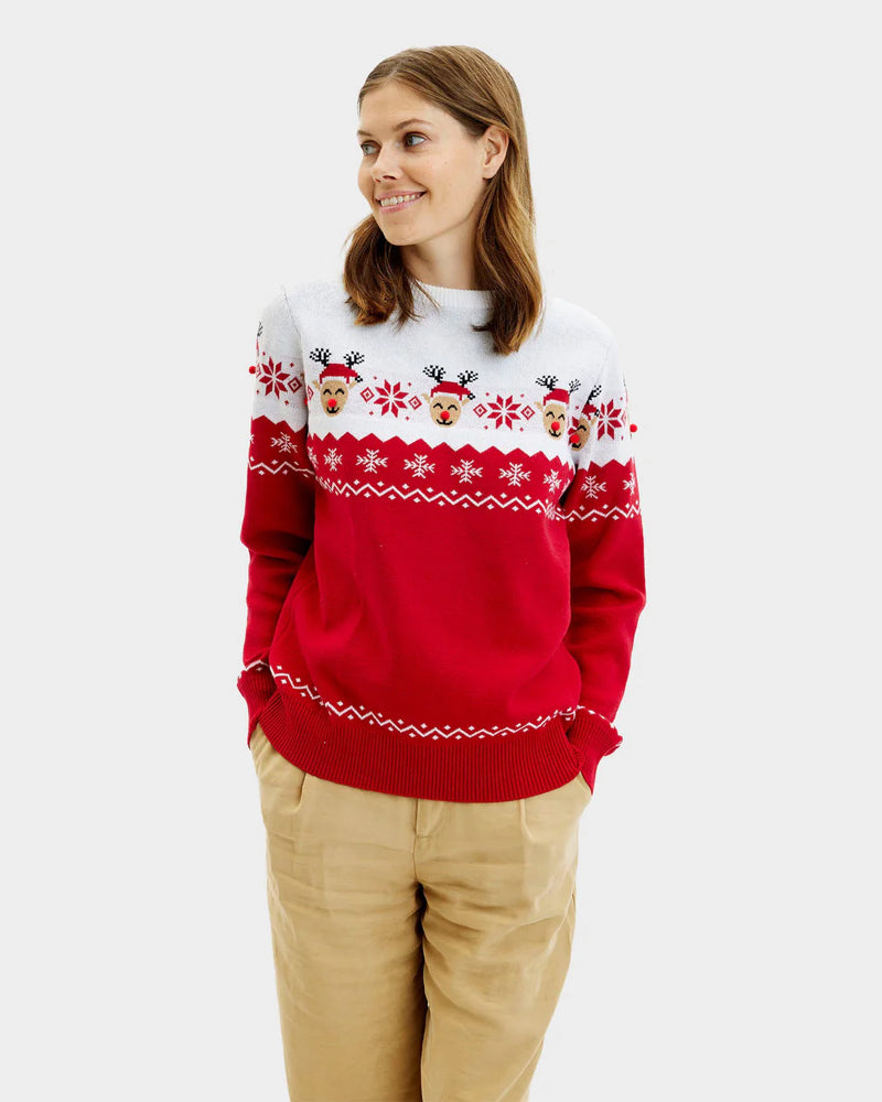 Pull de NoëlRenne Adorable  pour Femme