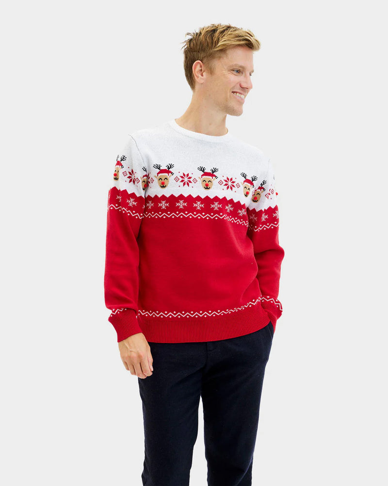 Pull de Noël  Renne Adorable pour Homme