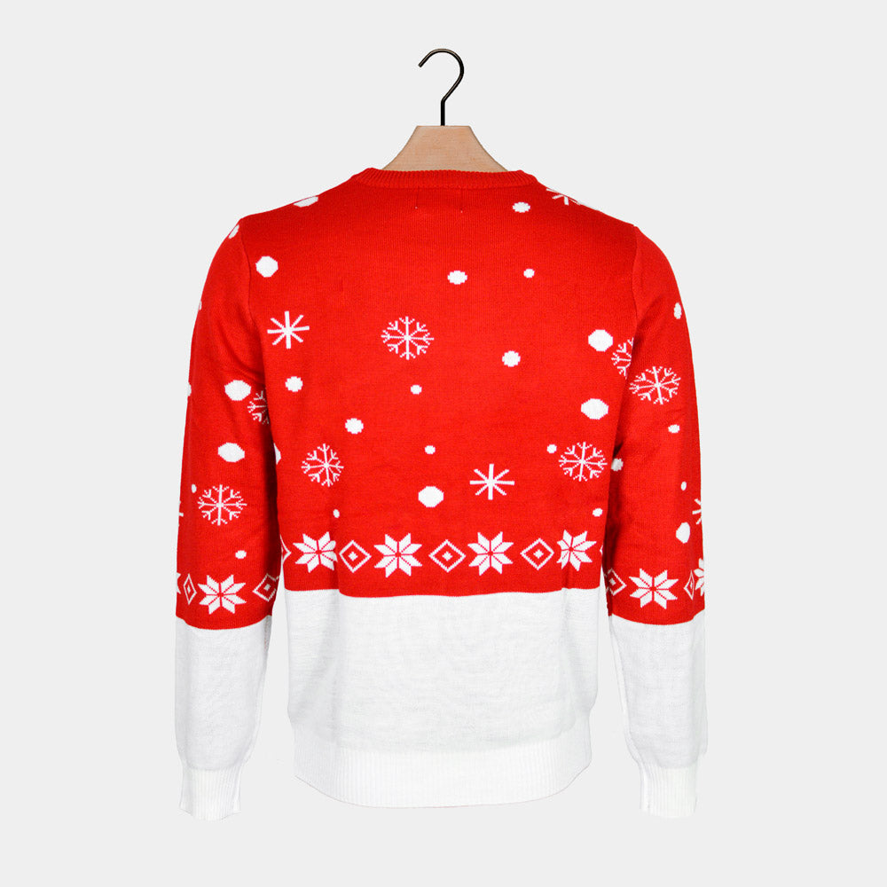 Renne avec Écharpe Coton Bio Pull de Noël pour Homme