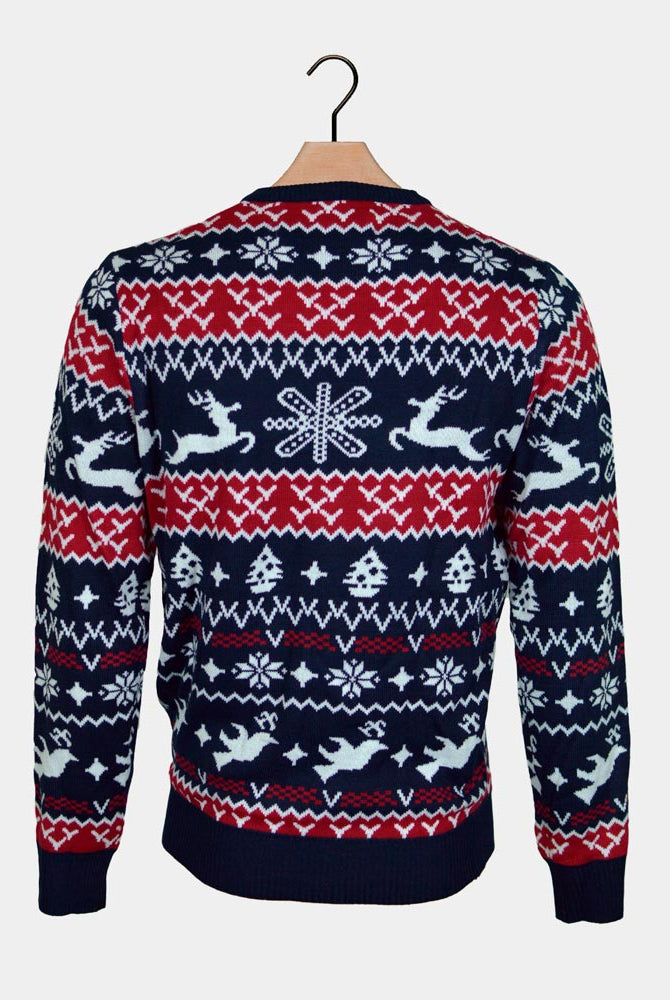 Pull de Noël Homme Rennes Motifs de Noël