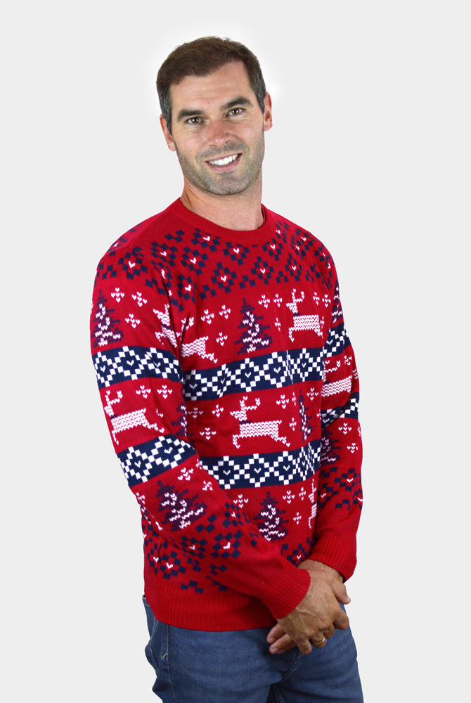 homme Pull de Noël Rouge Canada