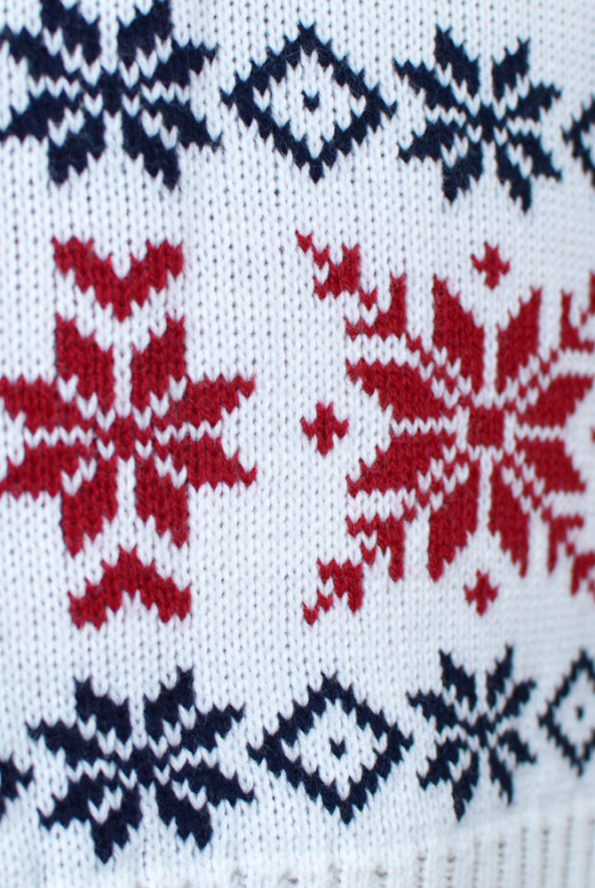 Pull de Noël Rouge avec Renne et Neige