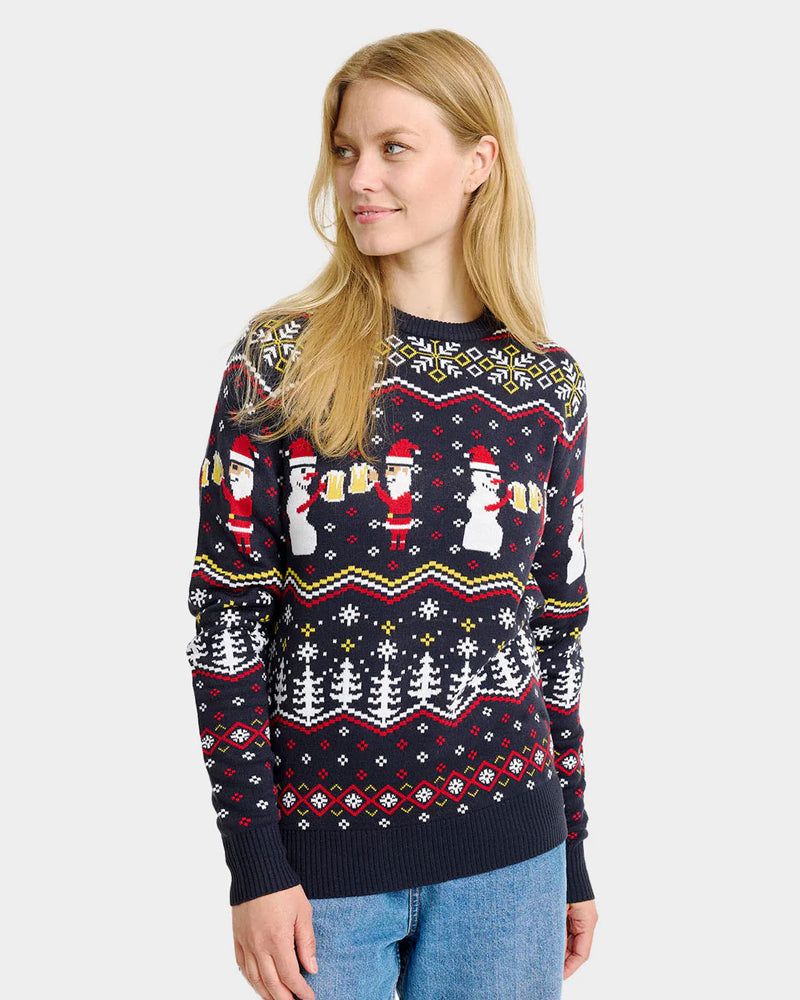 Pull de Noël Femme Toast Père Noël