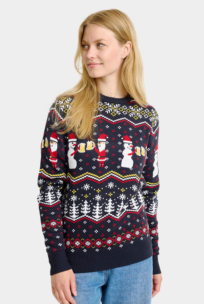 Pull de Noël Femme Toast Père Noël