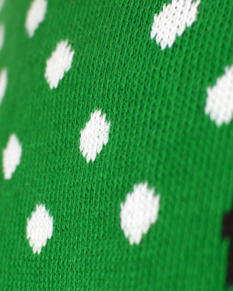 Pull de Noël Vert Renne avec Bonnet de Noël 3D pour Famille