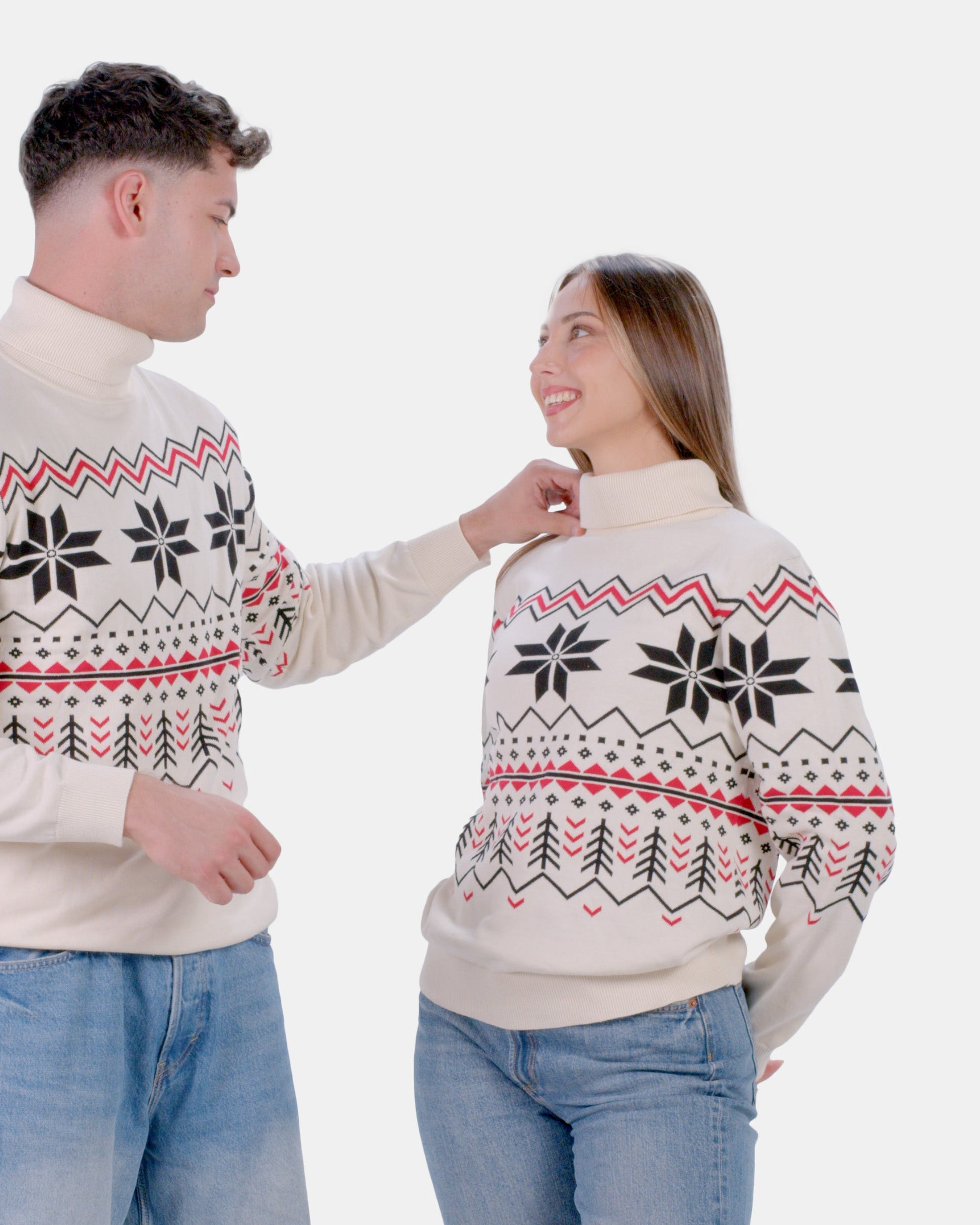 Pull pour Femme Après-ski en Coton Bio Couple